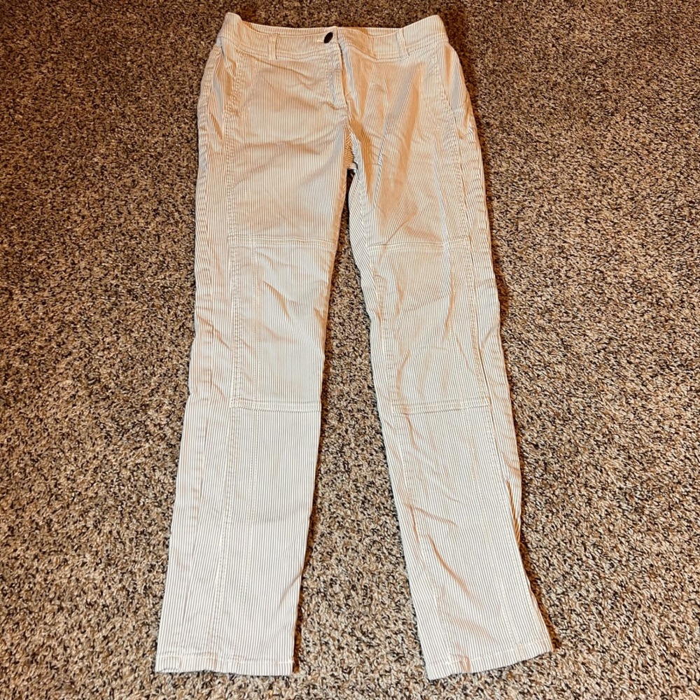 Chico's‎ Women's Size 0(4) Regular Pinstripe Corduroy Utility Style Pants
